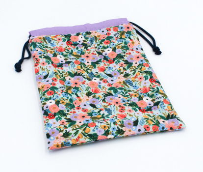 Projektbeutel / Handarbeitsbeutel mit Kordel Orchard - Garden Party mint